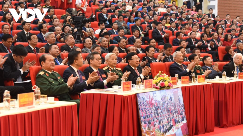 Les délégurés à la cérémonie d'ouverture du 20e Congrès du Parti de Thai Nguyen. Photo: VOV