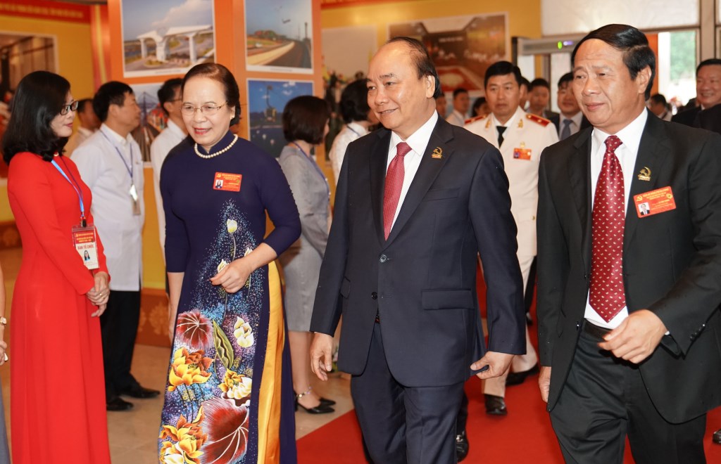 Le Premier ministre Nguyen Xuan Phuc assiste au 16e Congrès du Parti de Hai Phong. Photo : VGP