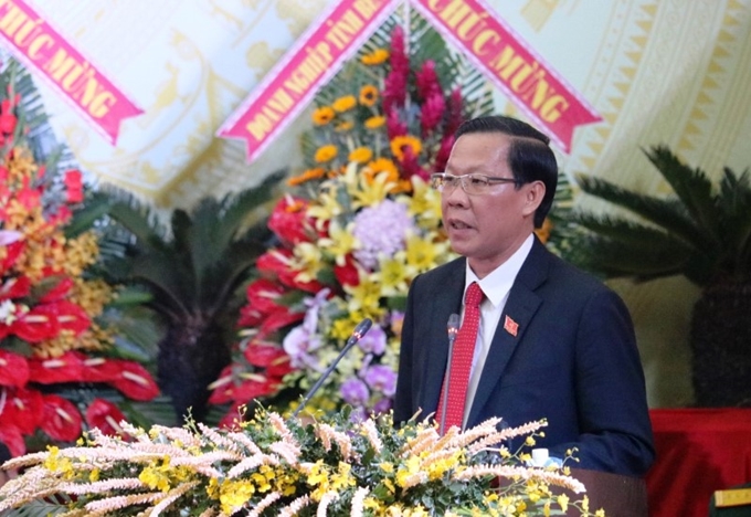 Phan Van Mai, secrétaire du Comité du Parti pour Ben Tre pour le mandat 2015-2020, a été réélu secrétaire. Photo : CPV