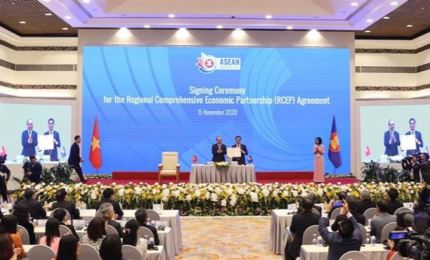 Signature de l'accord de Partenariat économique régional global