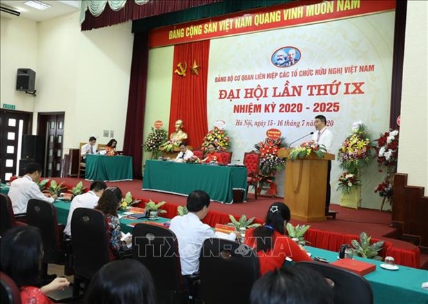 Le IXe Congrès de l'organisation du Parti de l’Union des organisations d’amitié du Vietnam. Photo: VNA