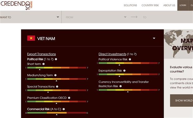 Le groupe d'assurance-crédit en Europe, Credendo, évalue le risque du Vietnam. Photo: credendo.com