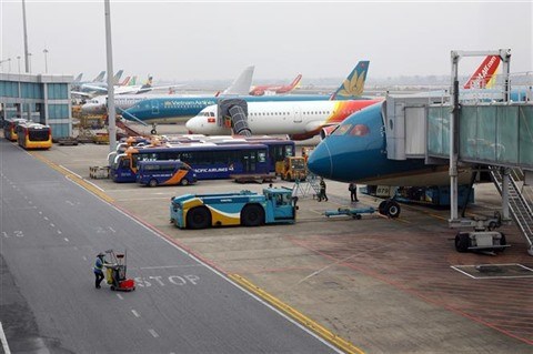 Vue l’aéroport international de Nôi Bài, à Hanoï. Photo : Huy Hùng/VNA/CVN