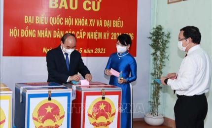 15es législatives: le président Nguyên Xuân Phuc aux urnes à Hô Chi Minh-Ville