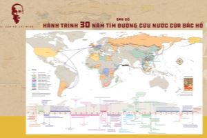 Publication d’une "Carte du voyage de 30 ans de l'Oncle Ho pour trouver la voie du salut national"